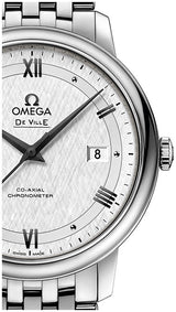 Shop Omega De Ville Prestige Co Axial Automatic White Dial Silver Steel Strap Watch for Men - 424.10.40.20.02.005 in USA