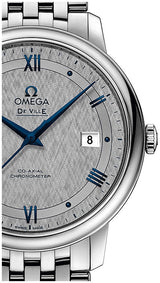 Omega De Ville Prestige Co-Axial Grey Dial Silver Steel Strap Watch for Men - 424.10.40.20.06.002