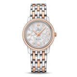 Shop Omega De Ville Prestige Quartz Diamonds Silver Dial Two Tone Steel Strap Watch for Women - 424.25.27.60.52.001 in USA
