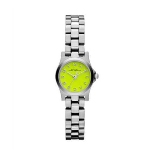 Shop Marc Jacobs Henry Yellow Dial Silver Steel Strap Watch for Women - MBM3201 in USA