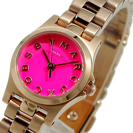 Marc Jacobs Henry Dinky Pink Dial Rose Gold Steel Strap Watch for Women - MBM3203 Buy Now By Marc Jacobs