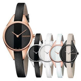 Calvin Klein Rebel White Grey Dial White Leather Strap Watch for Women - K8P236L6 Buy Now By Calvin Klein
