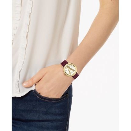 Versace Virtus White Dial Red Leather Strap Watch for Women - VEHC00219 Buy Now By Versace