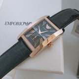 Emporio Armani Classic Black Dial Black Leather Strap Watch For Men - AR0168 Buy Now By Emporio Armani
