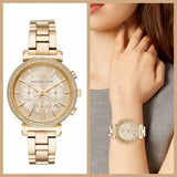 Michael Kors Sofie Chronograph Quartz Gold Dial Gold Steel Strap Watch For Women - MK6559 Buy Now By Michael Kors