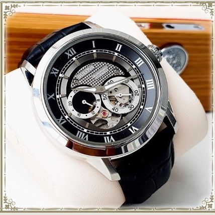 Shop Bulova BVA Classic Automatic Silver Dial Black Leather Strap Watch for Men - 96A135 in USA