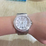 Michael Kors Dylan Glitz Chronograph White Dial Silver Steel Strap Watch For Women - MK5411 Buy Now By Michael Kors