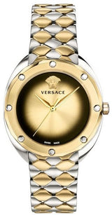 Versace Shadov Quartz Gold Dial Two Tone Steel Strap Watch for Women - VEBM00518 Buy Now By Versace