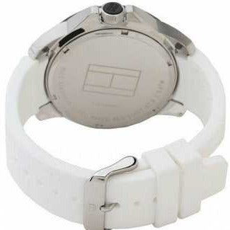 Shop Tommy Hilfiger Sport Black Dial White Rubber Strap Watch for Men - 1790986 in USA