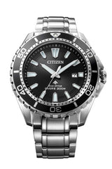 Citizen Promaster Diver Chronograph Black Dial Silver Steel Strap Watch For Men - BN0190-82E Buy Now By Citizen