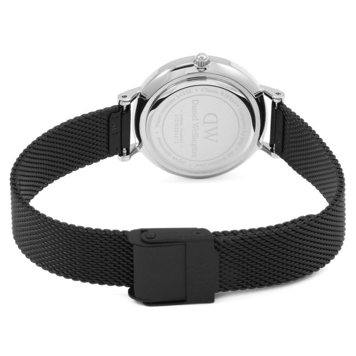 Daniel Wellington Petite Ashfield Black Dial Black Mesh Strap Watch For Women - DW00100308 Buy Now By Daniel Wellington
