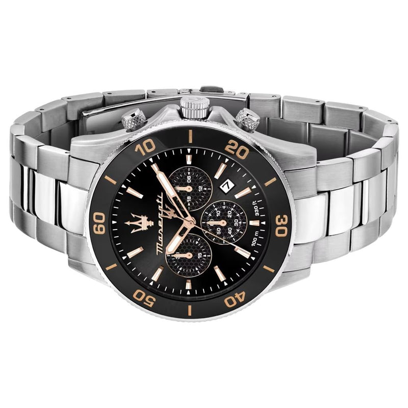 Maserati Competizione Chronograph Black Dial Silver Steel Strap Watch For Men - R8873600003 Buy Now By Maserati