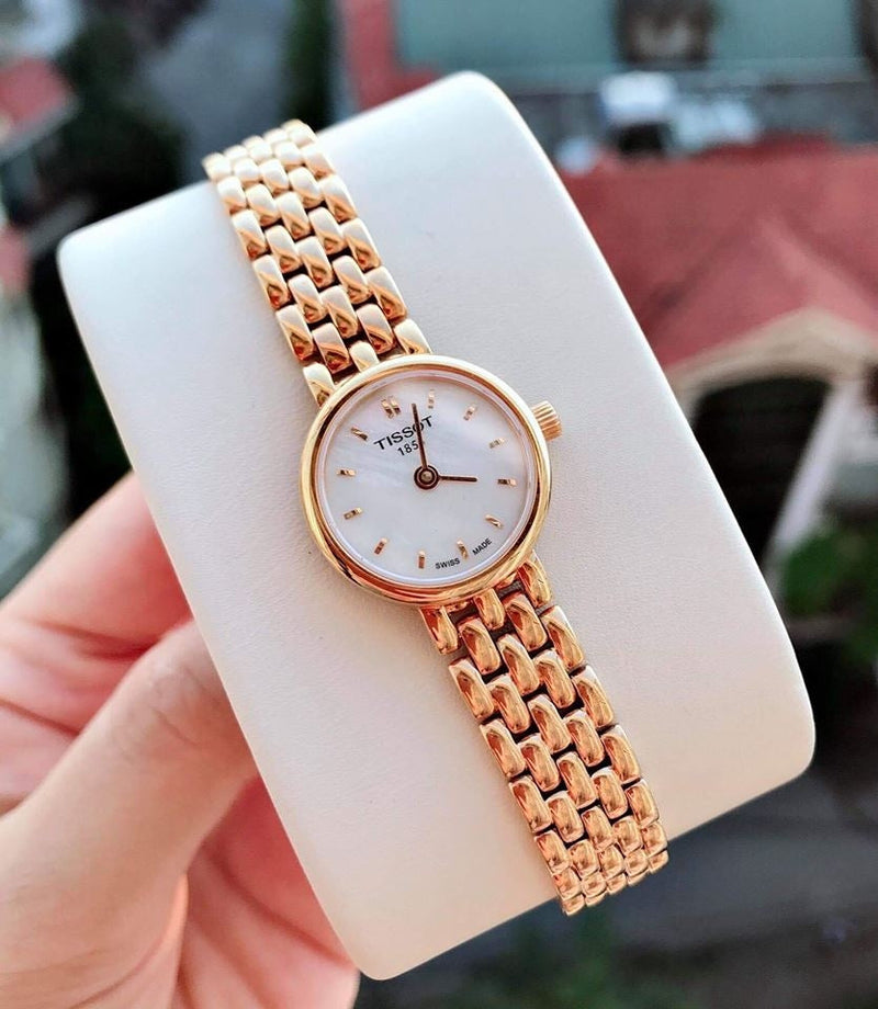 Tissot T Lady Lovely Silver Dial Rose Gold Steel Strap Watch For Women - T058.009.33.031.01 Buy Now By Tissot