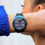 Guess Chronograph Multifunction Blue Dial Blue Steel Strap Watch For Women - W0330L6 Buy Now By Guess