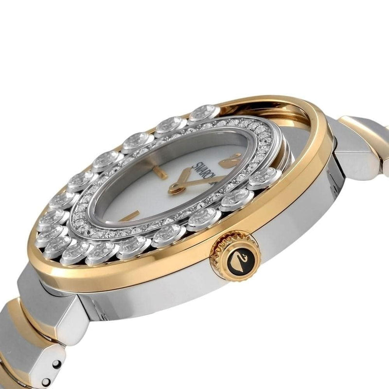 Swarovski Lovely Crystals Mother of Pearl Dial Two Tone Steel Strap Watch for Women - 1187022 Buy Now By Swarovski