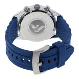 Emporio Armani Chronograph Blue Dial Blue Rubber Strap Watch For Men - AR5864
