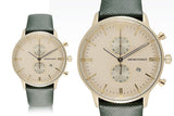 Emporio Armani Chronograph Champagne Dial Green Leather Strap Watch For Men - AR1722 Buy Now By Emporio Armani
