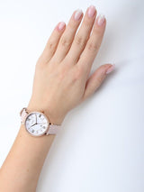 Shop Fossil Jacqueline White Dial Pink Leather Strap Watch for Women - ES4303 in USA