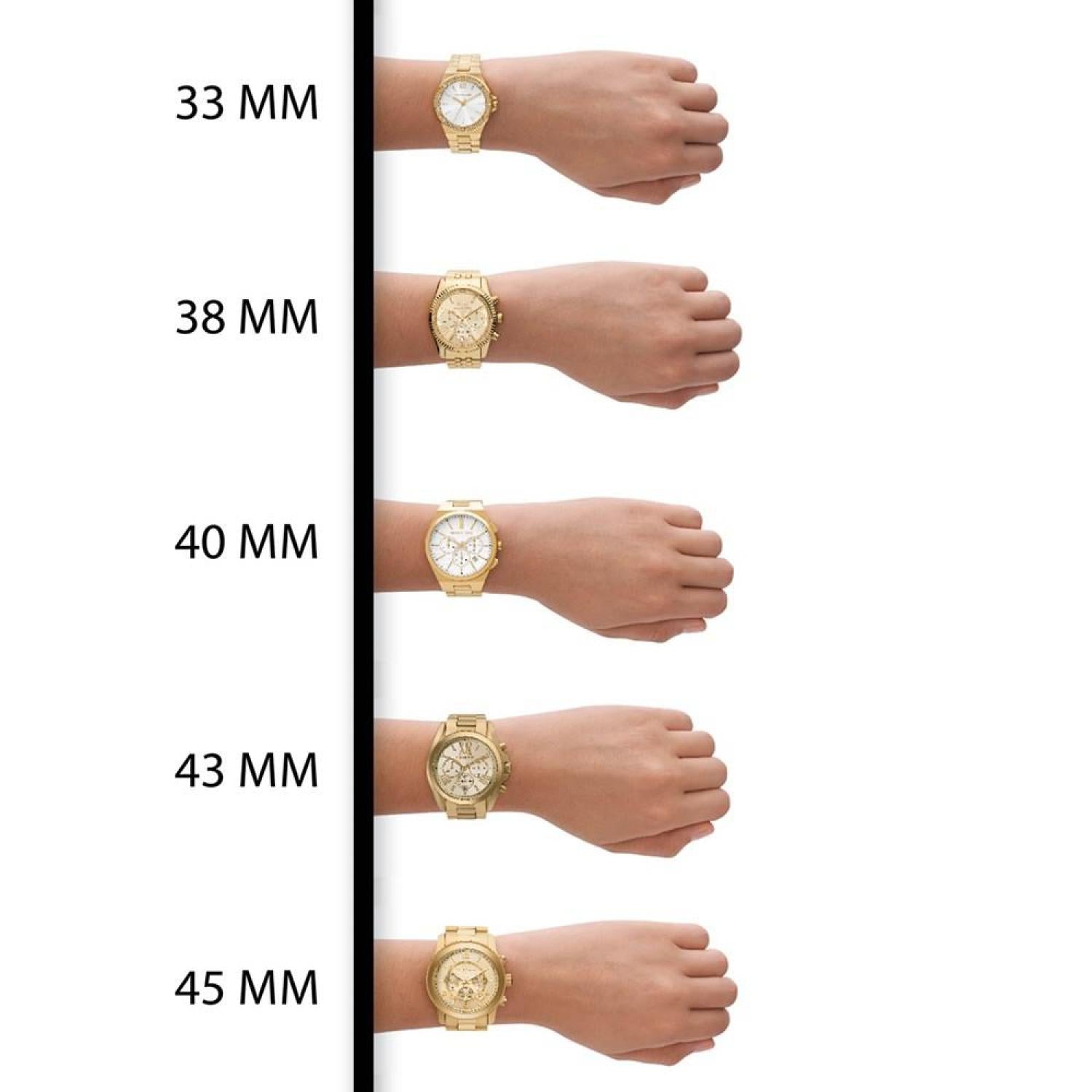 Michael Kors Everest Chronograph White Dial Gold Steel Strap Watch For Women - MK7212