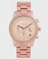 Michael Kors Ritz Chronograph Rose Gold Dial Rose Gold Steel Strap Watch For Women - MK6753 Buy Now By Michael Kors