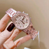 Michael Kors Ritz Chronograph Rose Gold Dial Rose Gold Steel Strap Watch For Women - MK6753 Buy Now By Michael Kors