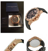 Shop Tommy Hilfiger Sport Multifunction Black Dial Black Rubber Strap Watch for Men - 1791145 in USA