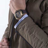 Shop Guess Poseidon Chronograph Black Dial Black Silicone Strap Watch For Men - GW0425G1 in USA