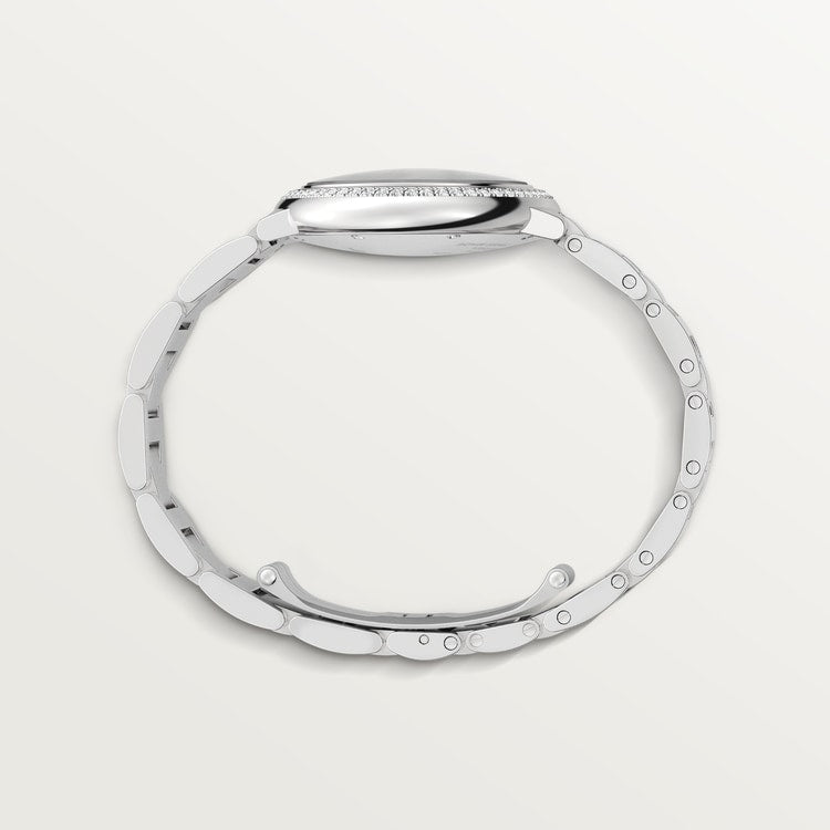 Cartier Ballon Bleu De Cartier Diamonds Silver Dial Silver Steel Strap Watch for Women - W4BB0023