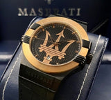 Maserati Potenza Quartz Black Dial Black Leather Strap Watch For Men - R8851108032 Buy Now By Maserati