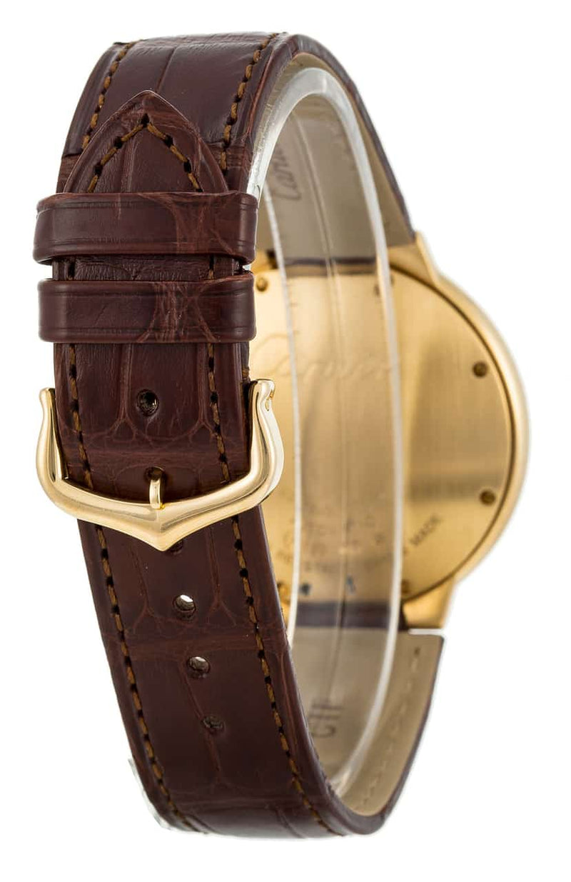 Cartier Ballon Bleu De Cartier Silver Dial Brown Leather Strap Watch for Women - W6900356
