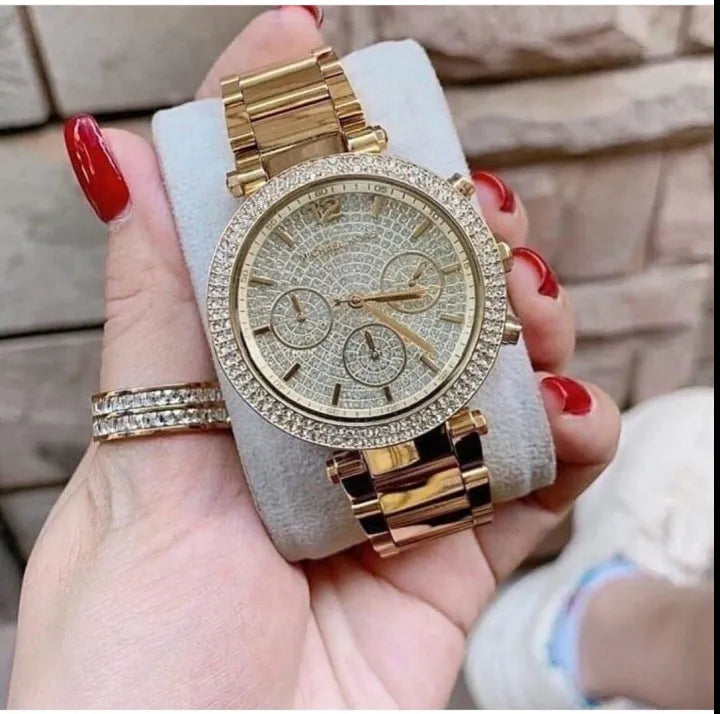 Michael Kors Parker Gold Dial Gold Steel Strap Watch for Women - MK5856 Buy Now By Michael Kors