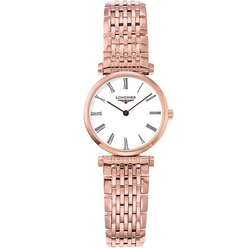 Longines La Grande Classique White Dial Rose Gold Mesh Bracelet Watch for Women - L4.209.1.91.8 Buy Now By Longines
