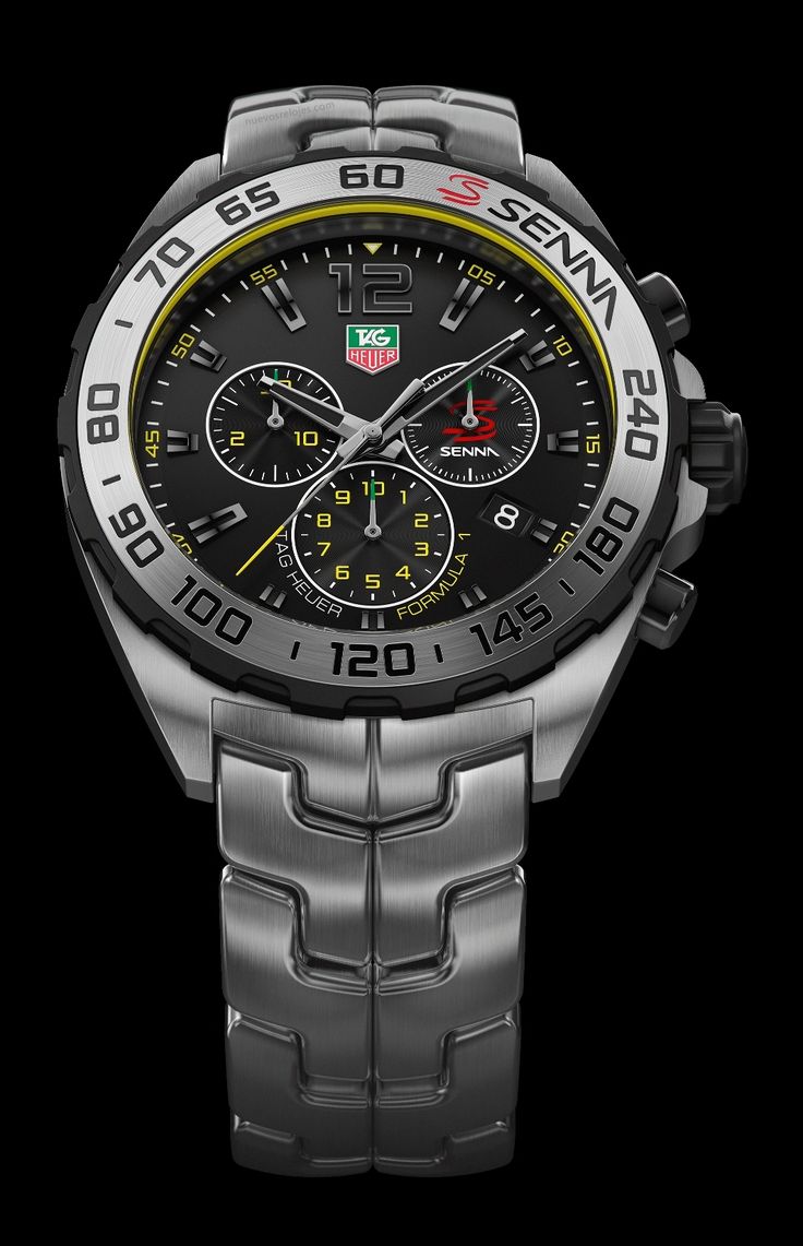 Shop Tag Heuer Formula 1 Senna Limited Edition Chronograph Black Dial Silver Steel Strap Watch for Men - CAZ1013.BA0883 in USA
