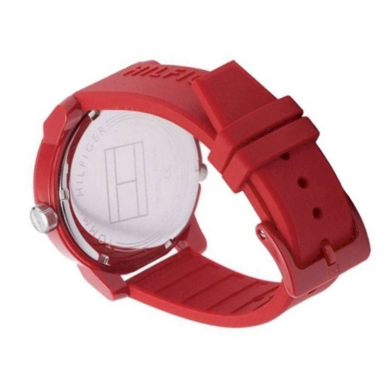 Tommy Hilfiger Denim Red Dial Red Rubber Strap Watch for Men - 1791557 Buy Now By Tommy Hilfiger