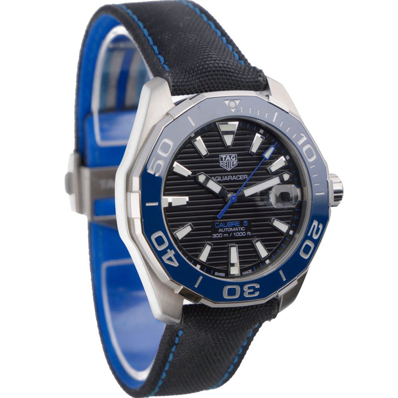 Shop Tag Heuer Aquaracer Black Dial Watch for Men - WAY201C.FC6395 in USA