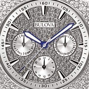 Bulova Crystal Collection Phantom Silver Dial Silver Steel Strap Watch for Men - 96C002 Buy Now By Bulova
