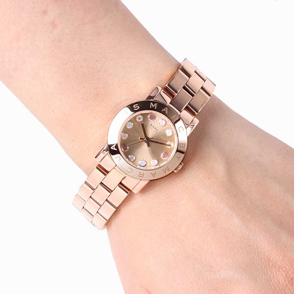 Marc Jacobs Amy Rose Gold Dial Rose Gold Steel Strap Watch for Women - MBM3219 Buy Now By Marc Jacobs