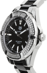 Tag Heuer Aquaracer Quartz Diamonds Black Dial Two Tone Steel Strap Watch for Men - WAY131E.BA0913 Buy Now By Tag Heuer