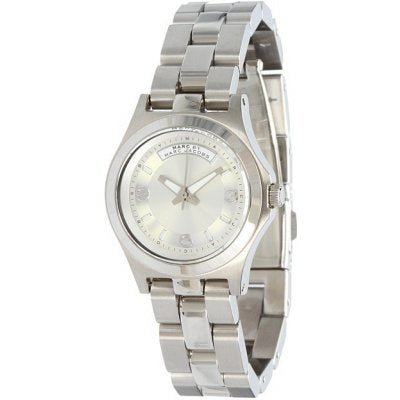 Shop Marc Jacobs Baby Dave Silver Dial Silver Steel Strap Watch for Women - MBM3234 in USA