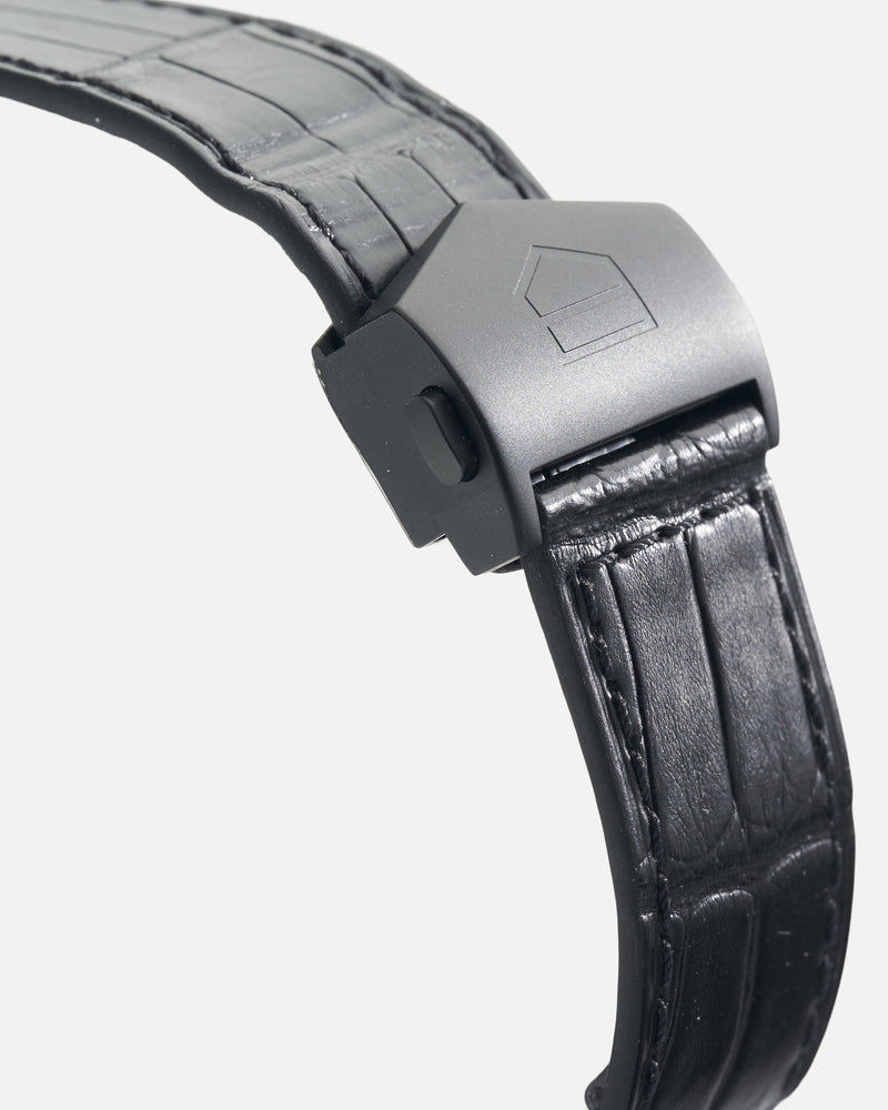 Tag Heuer Monaco Automatic Chronograph Black Dial Black Leather Strap Watch for Men - CBL2180.FC6497 Buy Now By Tag Heuer