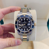 Shop Rolex Submariner Date 41 Oyster Black Dial Two Tone Oystersteel & Yellow Gold Strap Watch for Men - M126613LN-0002 in USA