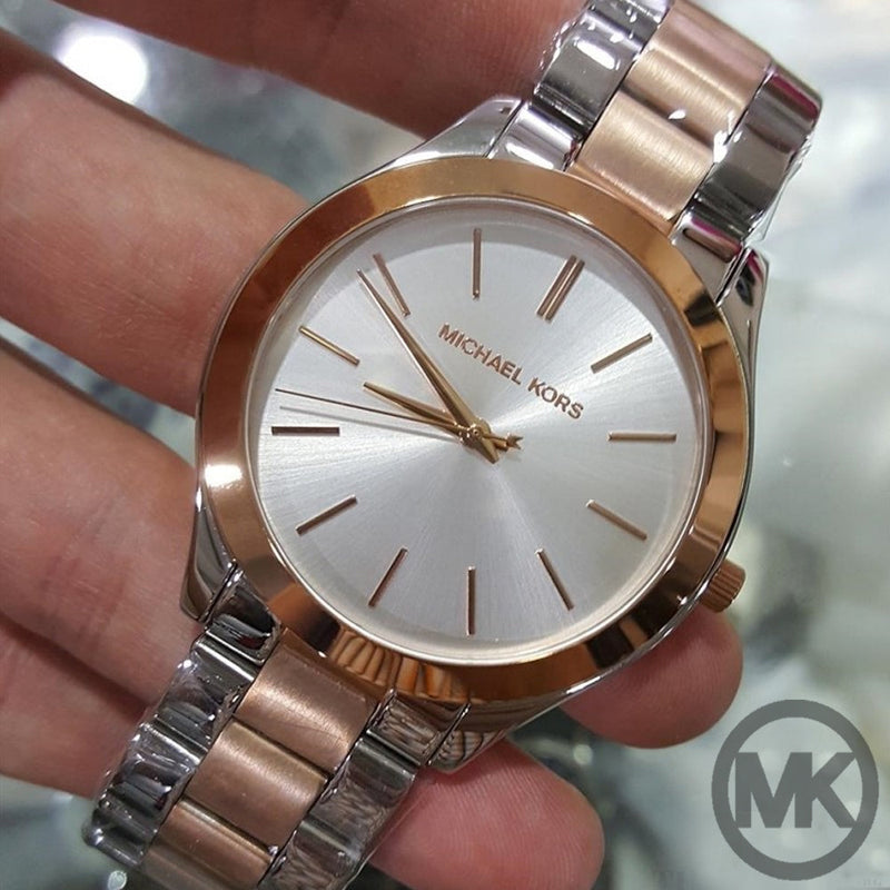 Michael Kors Runway White Dial Two Tone Stainless Steel Strp Watch for Women - MK3204A Buy Now By Michael Kors