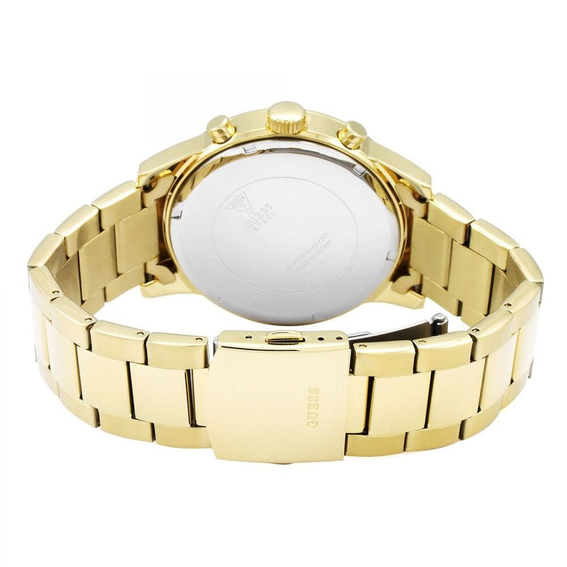 Guess Atlas Chronograph Gold Dial Gold Steel Strap Watch For Men - W0668G4 Buy Now By Guess