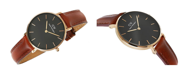 Daniel Wellington Classic Petite Bristol Black Dial Brown Leather Strap Watch For Women - DW00100165 Buy Now By Daniel Wellington