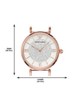 Emporio Armani T-Bar Gianni Crystal Pave Dial Rose Gold Steel Strap Watch For Women - AR11244 Buy Now By Emporio Armani