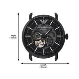 Emporio Armani Aviator Chronograph Black Dial Black Leather Strap Watch For Men - AR60028 Buy Now By Emporio Armani