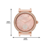 Michael Kors Abbey Three-Hand Analog Crystals Rose Gold Dial Rose Gold Steel Strap Watch for Women - MK4617 Buy Now By Michael Kors