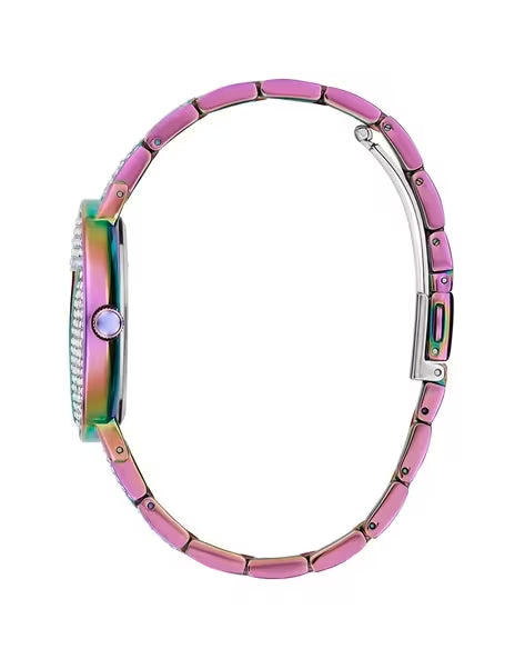 Shop Guess Trend Diamonds Purple Dial Purple Steel Strap Watch for Women - GW0512L4 in USA