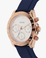 Guess Eclipse White Dial Blue Rubber Strap Watch for Women - GW0315L2 Buy Now By Guess