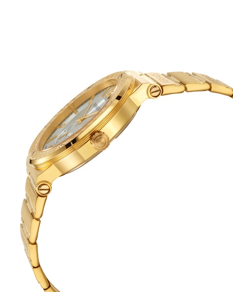 Versace Greca Silver Dial Gold Steel Strap Watch for Men - VEVI00520 Buy Now By Versace